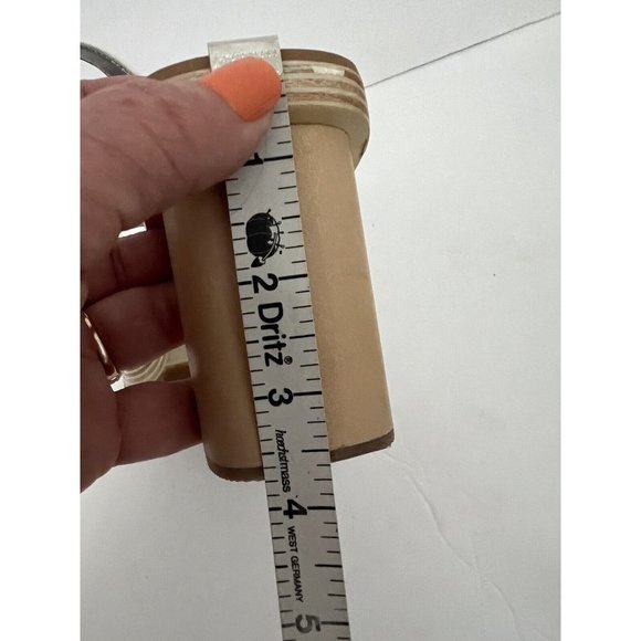 Vintage Women’s Size 6 Platform Sandals Wooden Heels Chunky Heel Y2K - Picture 10 of 10